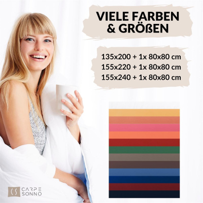 Mako-Satin Bettwäsche 135x200 cm aus 100% Baumwolle – Uni Gelb