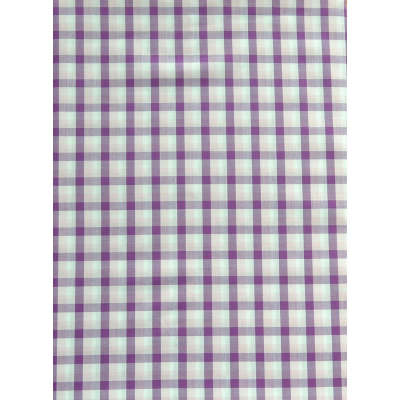 Mako-Perkal Bettwäsche 135x200 cm - Karos 5 - Lila aus 100% Baumwolle