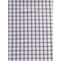 Mako-Perkal Bettwäsche 135x200 cm - Karos 5 - Lila aus 100% Baumwolle