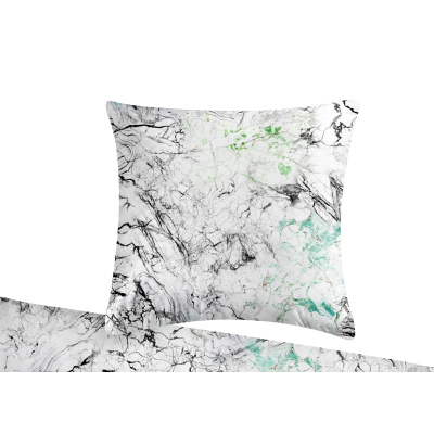 Mako Satin Bettwäsche Marmor Bunt aus 100% Baumwolle