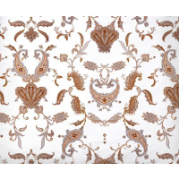 Mako Satin Bettwäsche Paisley Gold aus 100% Baumwolle