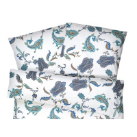 Mako-Satin Bettwäsche aus 100% Baumwolle - Paisley Türkis