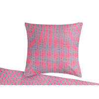 Seersucker Bettwäsche 135x200 cm aus 100% Baumwolle – Züchen Rot