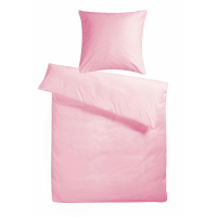 Interlock-Jersey Bettwäsche 135x200 cm aus 100% Baumwolle – Rosa Uni
