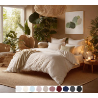 Interlock-Jersey Bettwäsche 155x220 cm aus 100% Baumwolle – Creme Uni