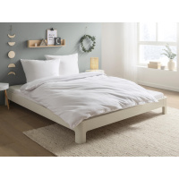 Biber Bettwäsche 135x200 cm aus 100% Baumwolle – Weiß Uni